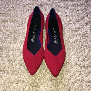 Rothy’s The Point Chili Red Womens size 10 brand new